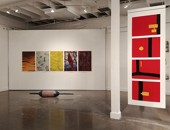 Installation view of the exhibition Consorts, College of Creative Studies Gallery, University of California Santa Barbara, October 13, 2018
