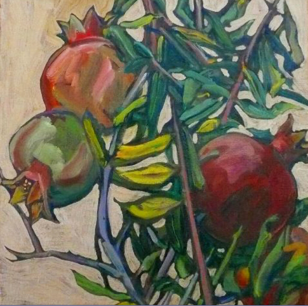 Ripening by Karen Lewis, 12”x12” oil on canvas